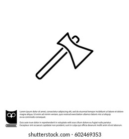 Web line icon. Axe