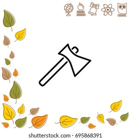 Web line icon. Axe
