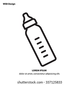 Web line icon - Baby bottle