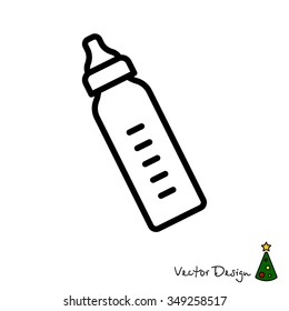 Web line icon. Baby bottle