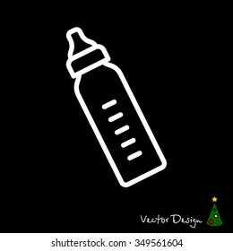 Web line icon. Baby bottle