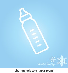 Web line icon. Baby bottle