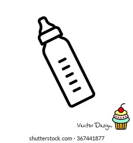 Web line icon. Baby bottle