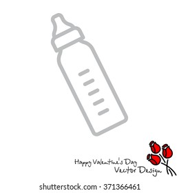 Web line icon. Baby bottle