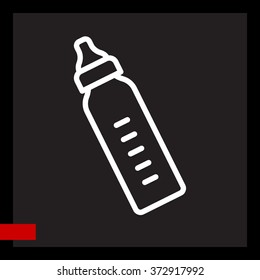 Web line icon. Baby bottle