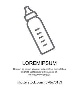 Web line icon. Baby bottle