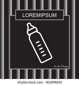 Web line icon. Baby bottle