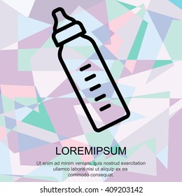 Web line icon. Baby bottle