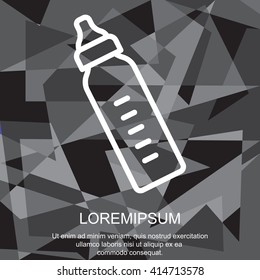 Web line icon. Baby bottle