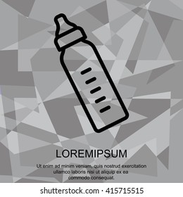 Web line icon. Baby bottle