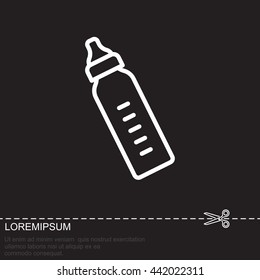 Web line icon. Baby bottle