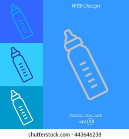 Web line icon. Baby bottle