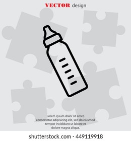 Web line icon. Baby bottle