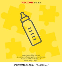 Web line icon. Baby bottle