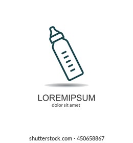 Web line icon. Baby bottle