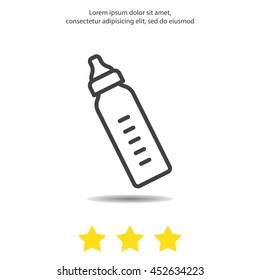 Web line icon. Baby bottle