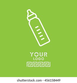 Web line icon. Baby bottle