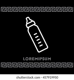 Web line icon. Baby bottle