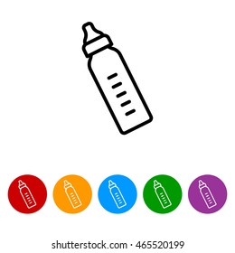Web line icon. Baby bottle