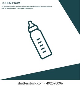 Web line icon. Baby bottle