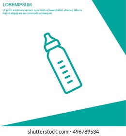 Web line icon. Baby bottle