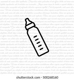 Web line icon. Baby bottle