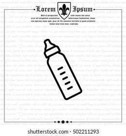 Web line icon. Baby bottle
