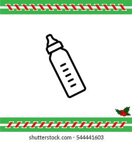 Web line icon. Baby bottle