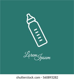 Web line icon. Baby bottle