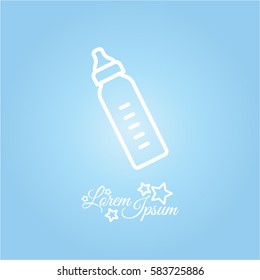 Web line icon. Baby bottle