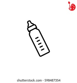 Web line icon. Baby bottle