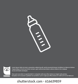 Web line icon. Baby bottle