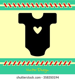 Web line icon. Baby clothes, children's body