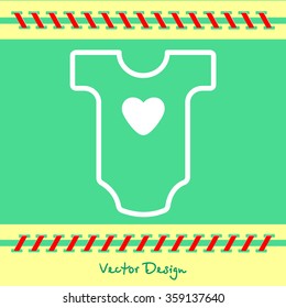 Web line icon. Baby clothes, children's body