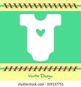 Web line icon. Baby clothes, children's body