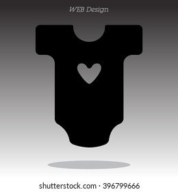Web line icon. Baby clothes, children's body