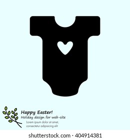 Web line icon. Baby clothes, children's body