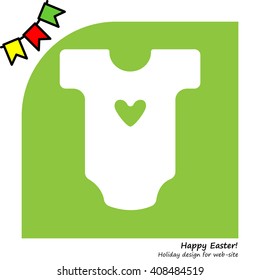 Web line icon. Baby clothes, children's body