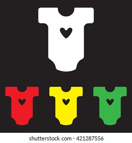 Web line icon. Baby clothes, children's body