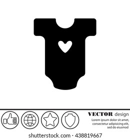 Web line icon. Baby clothes, children's body