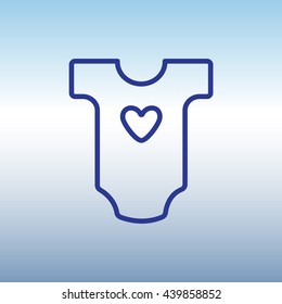 Web line icon. Baby clothes, children's body