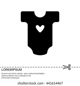 Web line icon. Baby clothes, children's body