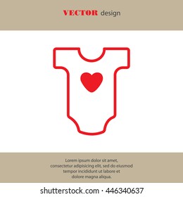 Web line icon. Baby clothes, children's body