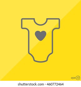 Web line icon. Baby clothes, children's body