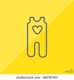 Web line icon. Baby clothes, children's body