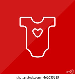 Web line icon. Baby clothes, children's body