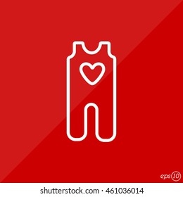 Web line icon. Baby clothes, children's body