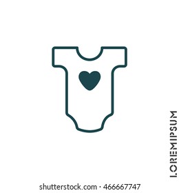 Web line icon. Baby clothes, children's body