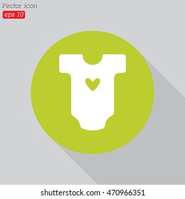Web line icon. Baby clothes, children's body