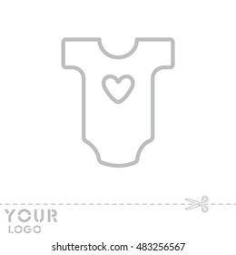 Web line icon. Baby clothes, children's body